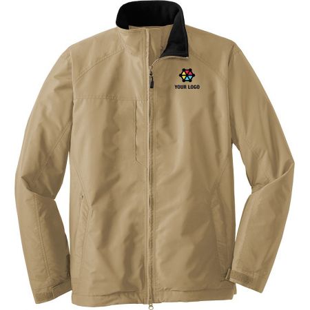 20-J354, Small, Khaki, Right Sleeve, None, Left Chest, Your Logo + Gear.